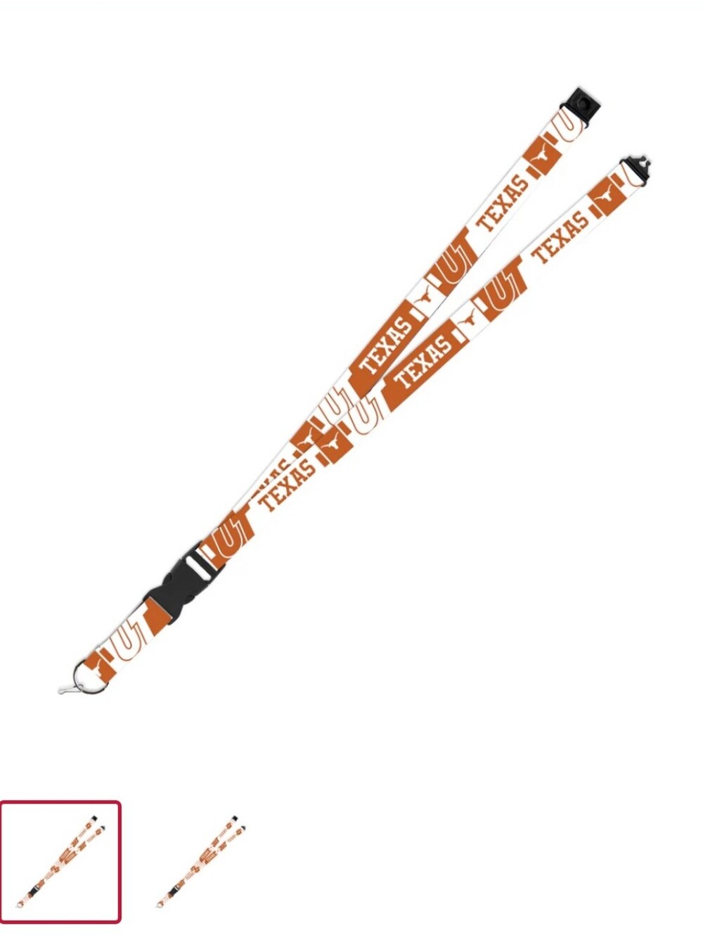 New Texas Longhorns Lanyard w/ Breakaway Safety Clasp Detachable Buckle Orange